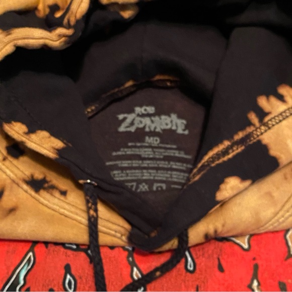SOLD 🚫 Rob Zombie Sinister Urge Crystal Wash Hoodie - Picture 4 of 9